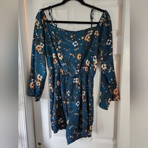 Spirit Of Grace Green Floral Romper